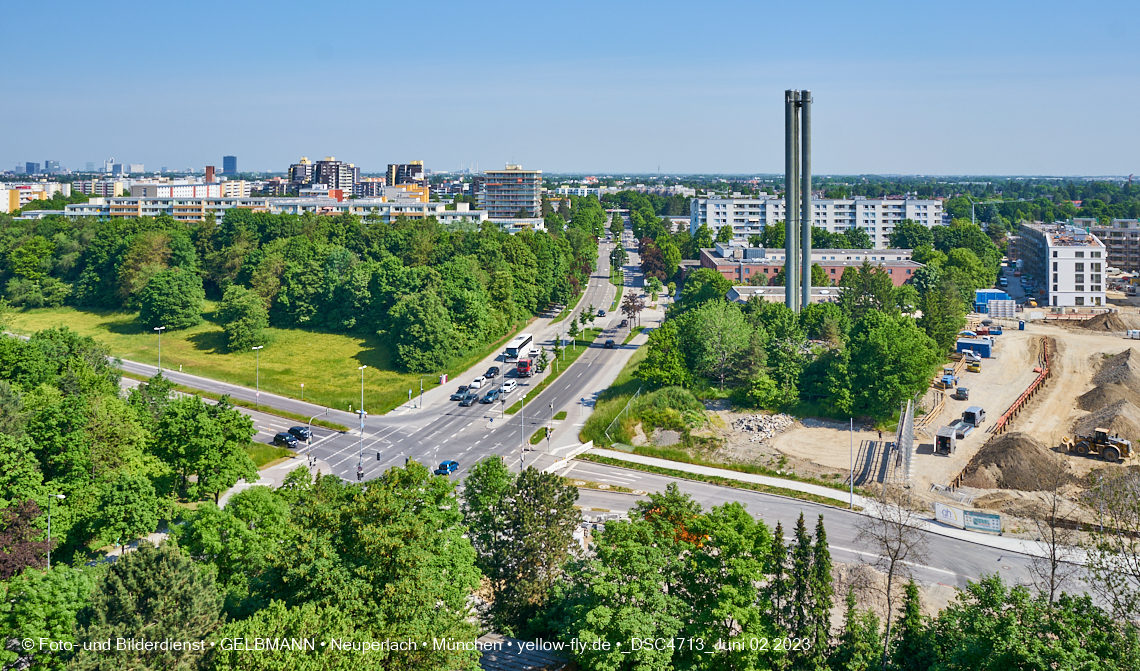 02.06.2023 - aktuelle Fotos von der Baustelle Alexisquartier in Neuperlach in München 02.06.2023 - aktuelle Fotos von der Baustelle Alexisquartier in Neuperlach in München